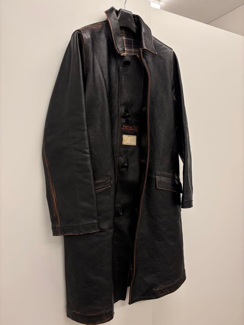 ［ゲリラセール今週末まで］ヤバイ革のコート　KAPITAL 焦茶色