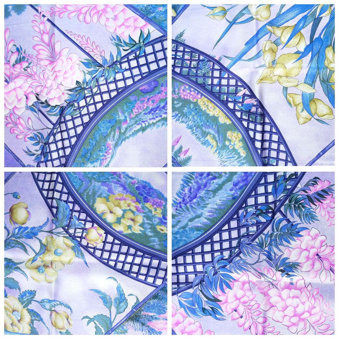 HERMES　GIVERNY モネの庭 　スカーフ カレ90 花と庭園