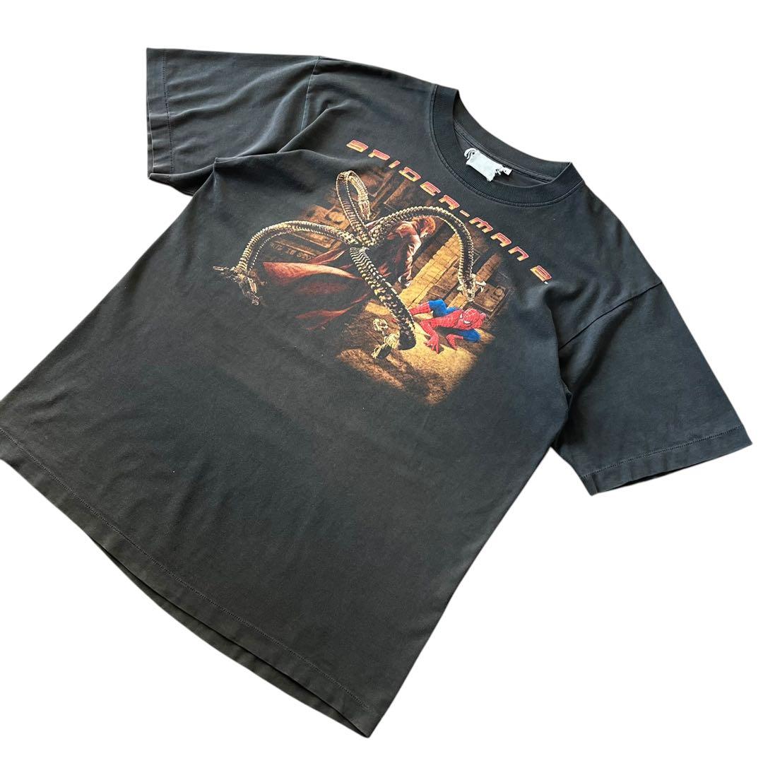 ［フェード］00s Spyder-Man2”スパイダーマン”ムービーTシャツ
