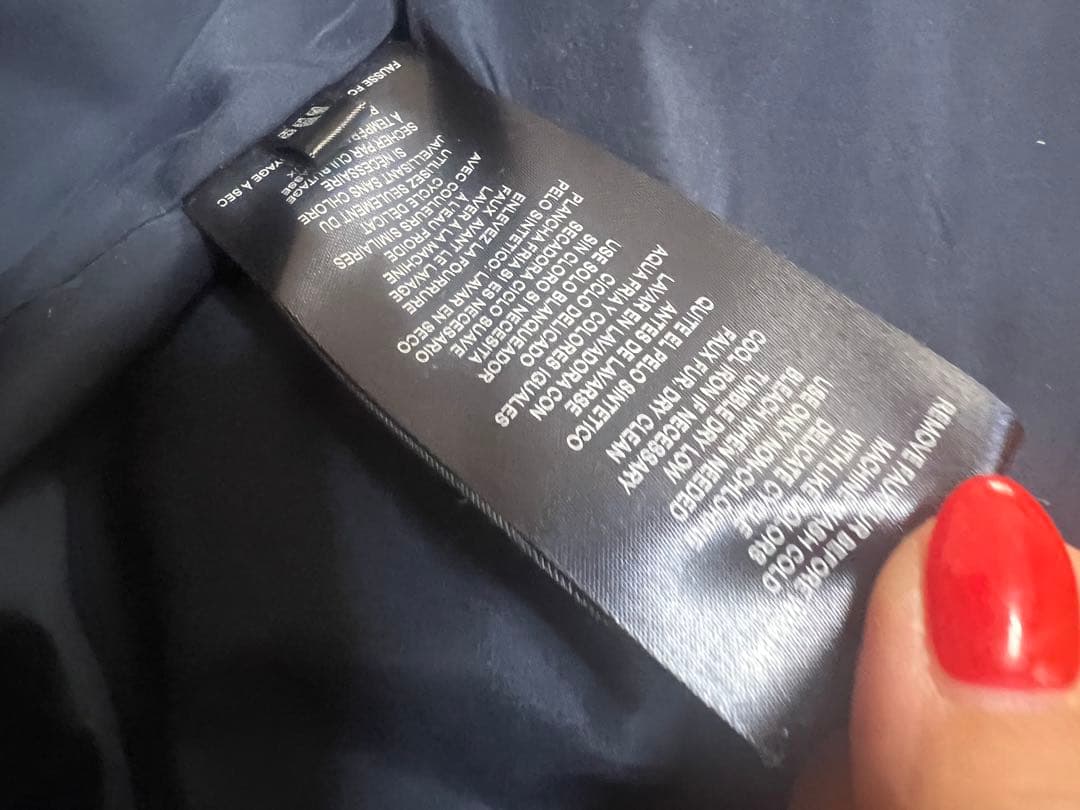 値下げ極美品 グレー中綿ロング丈ジャケット　ファー付き