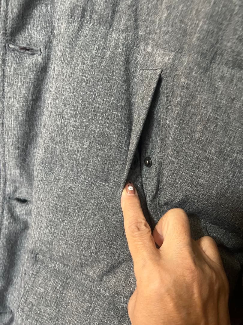 値下げ極美品 グレー中綿ロング丈ジャケット　ファー付き