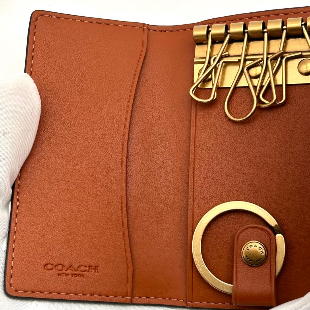 ✨極美品✨ COACH 6連 キーケース 高級レザー リング付き 【未使用級】