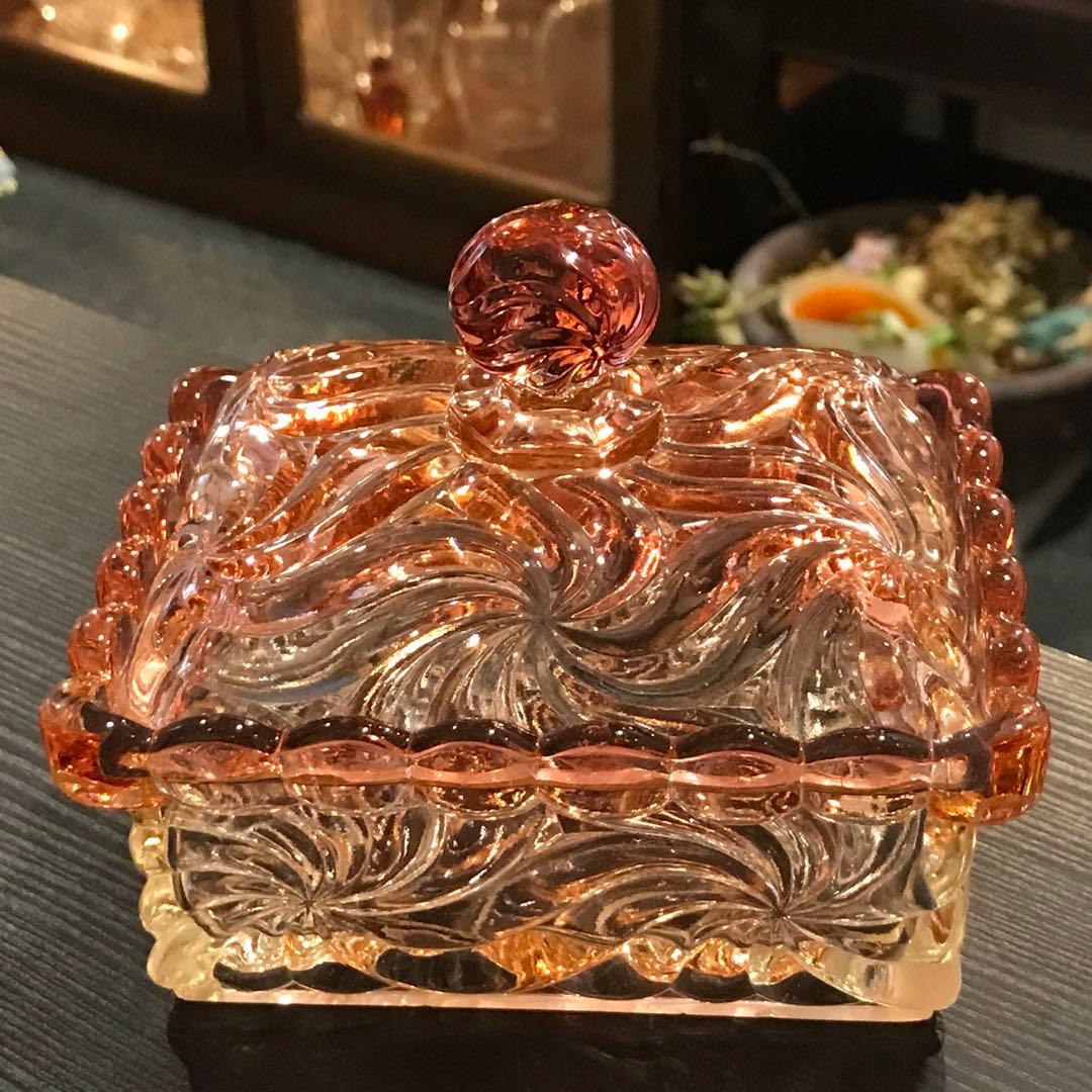 可愛い♡オールドバカラBACCARATローザスミュルティプル★ボンボニエール蓋物