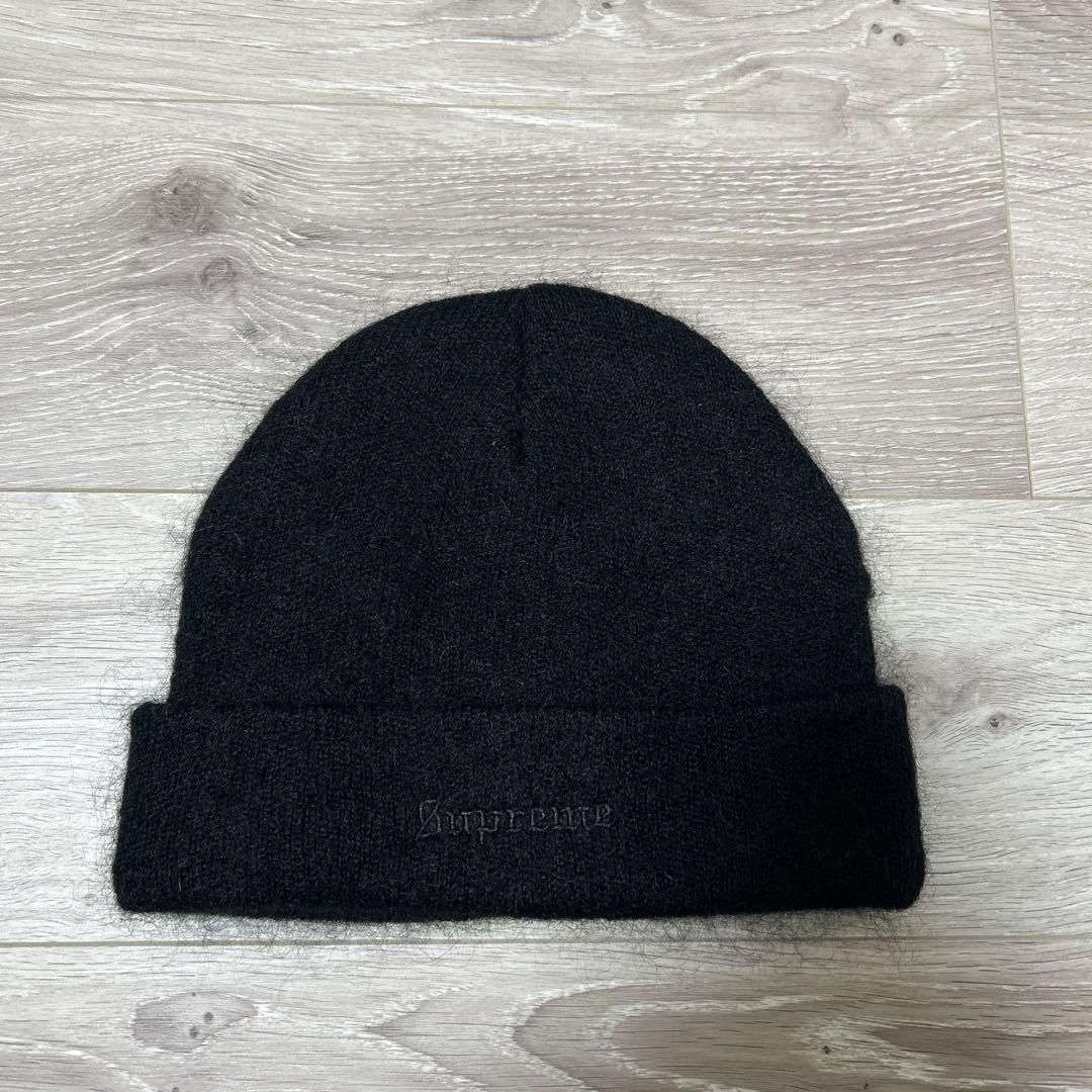 Supreme モヘアブラック ニット帽