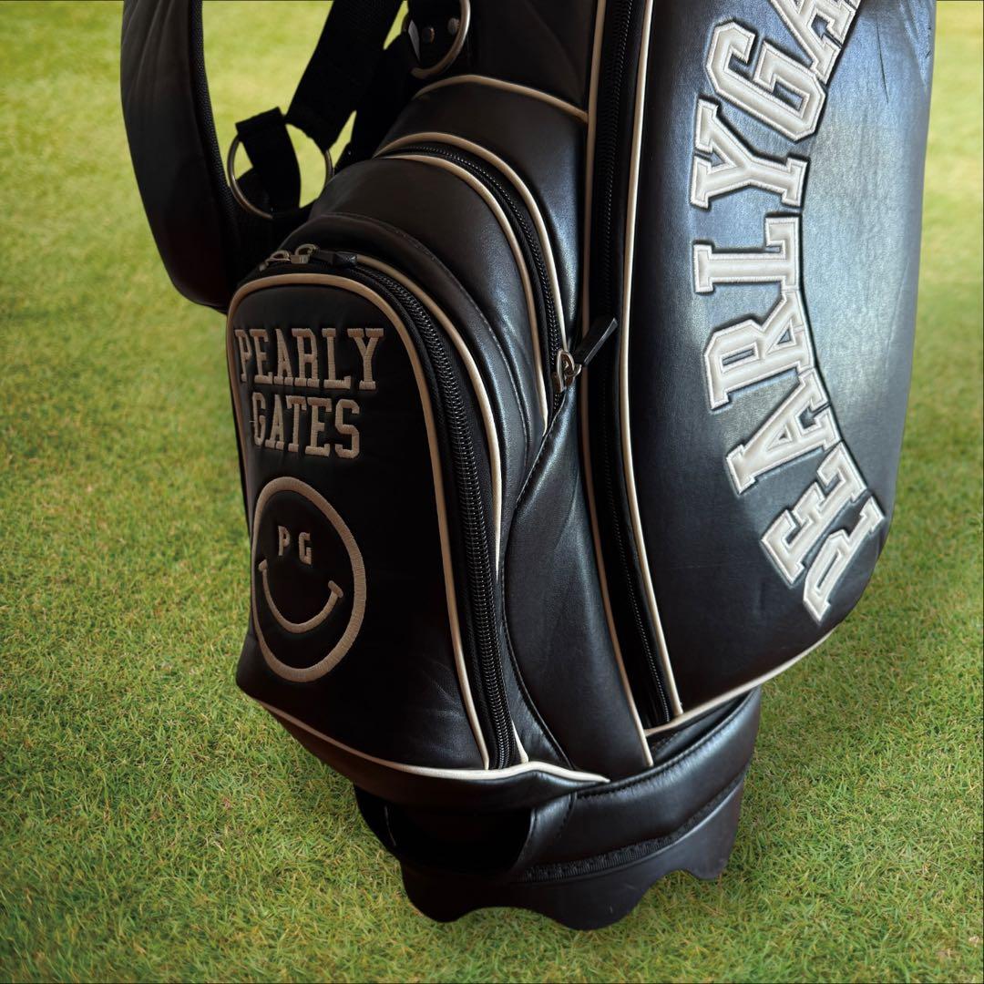 パーリーゲイツ　キャディバッグ　ショルダー式　スタンド式　軽量　黒　ブラック