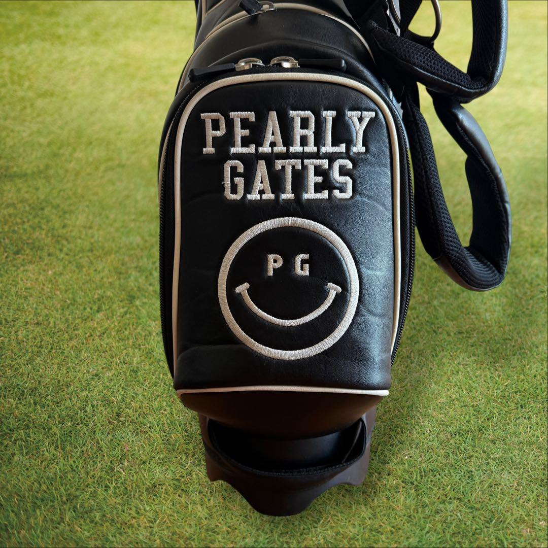 パーリーゲイツ　キャディバッグ　ショルダー式　スタンド式　軽量　黒　ブラック