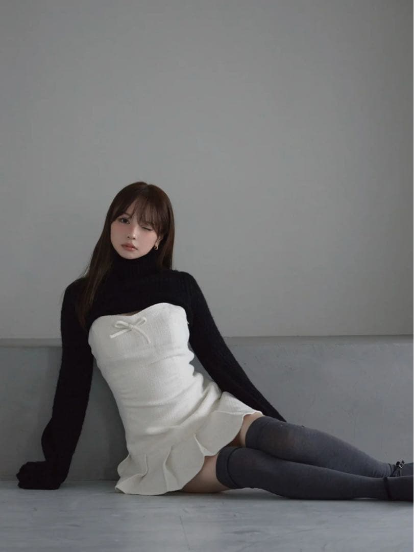 ワンピース andmary Twiggy tweed mini dress