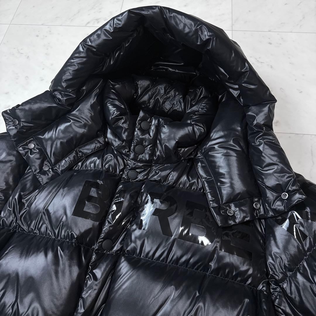 美品 バーバリー 現行 ダウンジャケット ホースフェリー ブラック Lサイズ