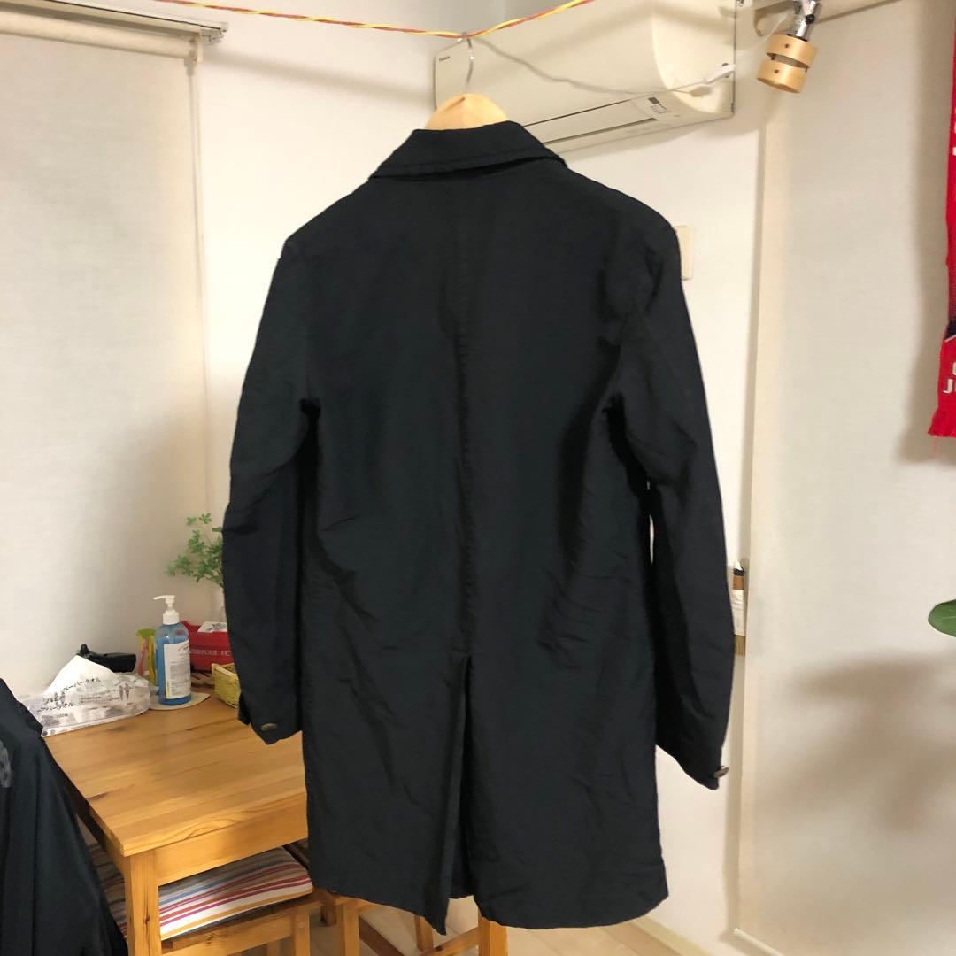 コムデギャルソンオムドゥ　ポリ縮絨コート比翼ブラックM