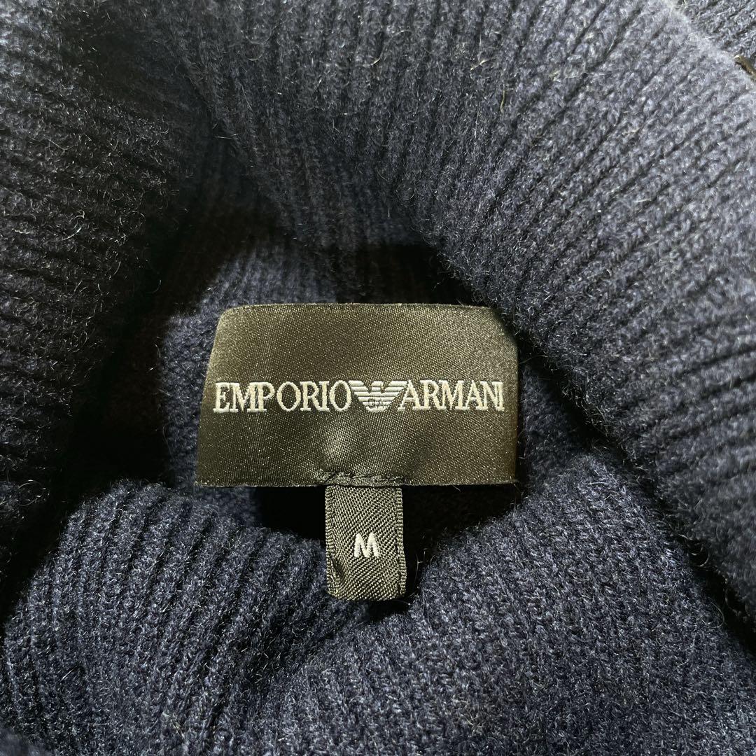 アルマーニ　ポンチョ　タートルネック　ニット　ベルト　カシミヤ混　ユニセックス