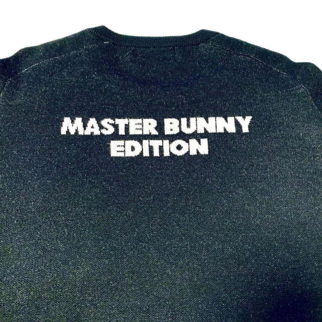 極美品★マスターバニーエディション クルーネック ナイロンニット 5(L) 黒