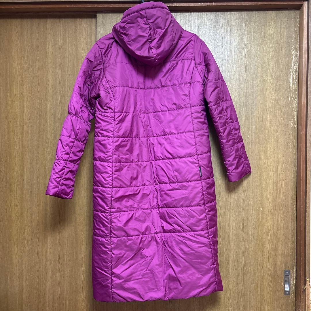 adidas フード付きパープルロングコート