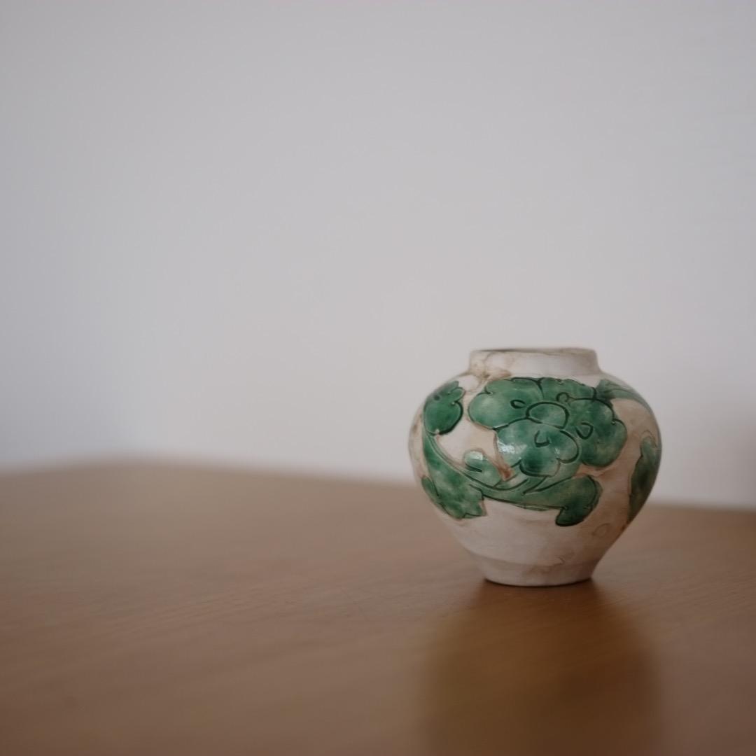 「希少」　唐三彩　遼三彩　小壺　(晩唐〜五代) 索中国古陶李朝古唐津伊万里