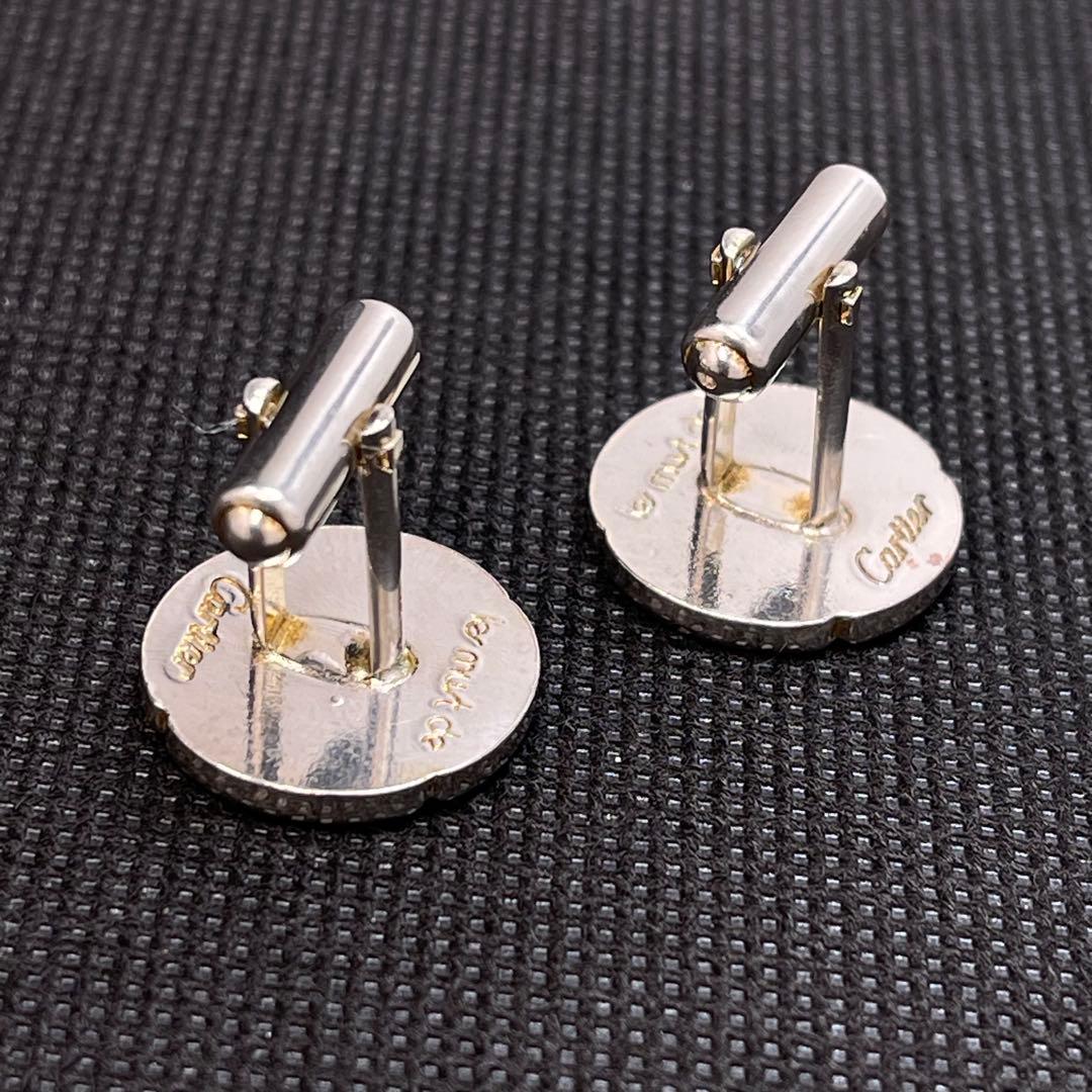 カルティエ　カフス　ラウンド　シルバー　ダブルCロゴ　#A-169