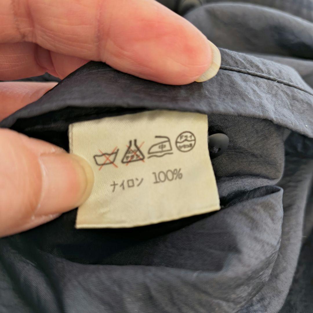 イッセイミヤケ 筆タグ ウインドコート ナイロン ブラック M ドルマンスリーブ