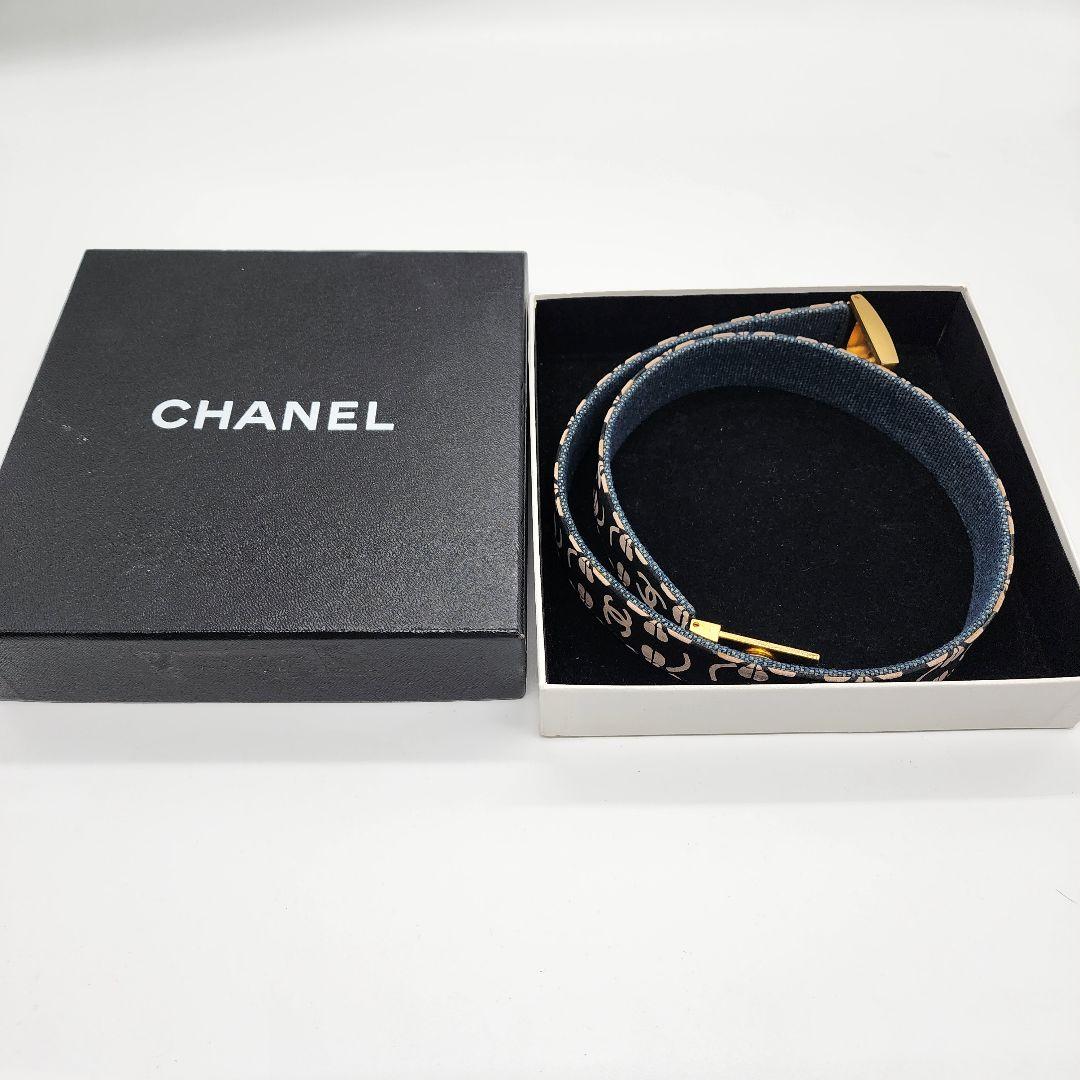 【 箱付き 】 シャネル　ベルト　ココマーク　金金具　クローバー　黒　正規品