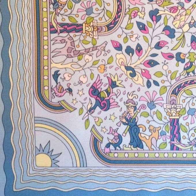 HERMES エルメス スカーフ カレ90 アルメニアの楽園