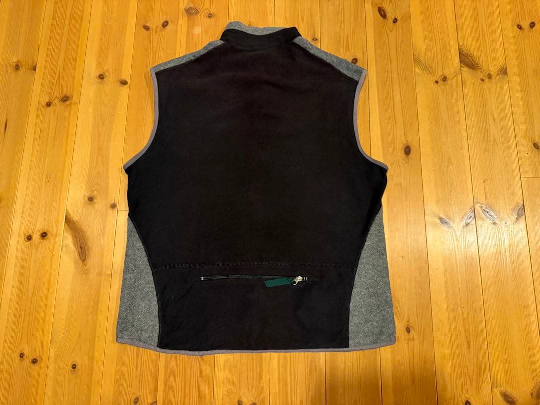 Patagonia PFE フリースベスト USA製 グレー×ブラックXLサイズ
