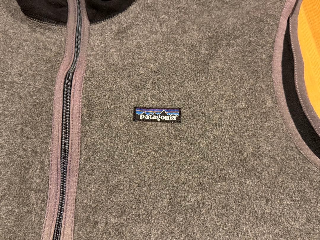 Patagonia PFE フリースベスト USA製 グレー×ブラックXLサイズ