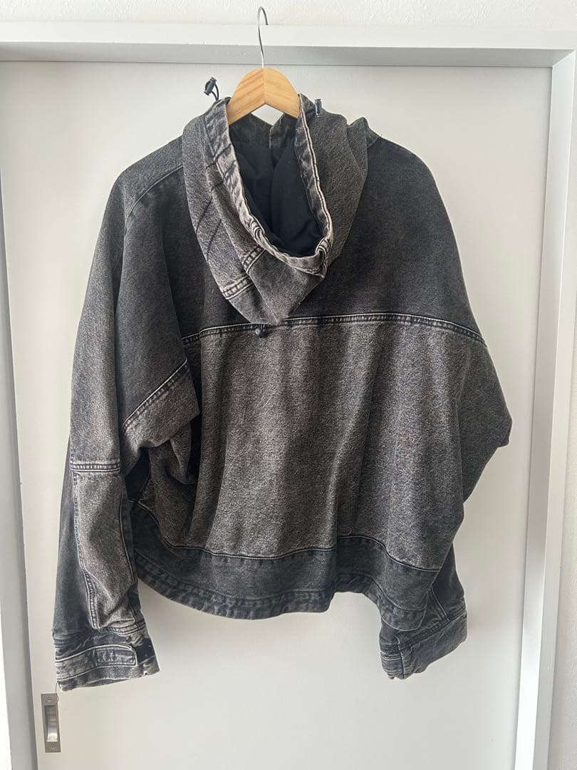 ZARA フード付きオーバーサイズデニムジャケット