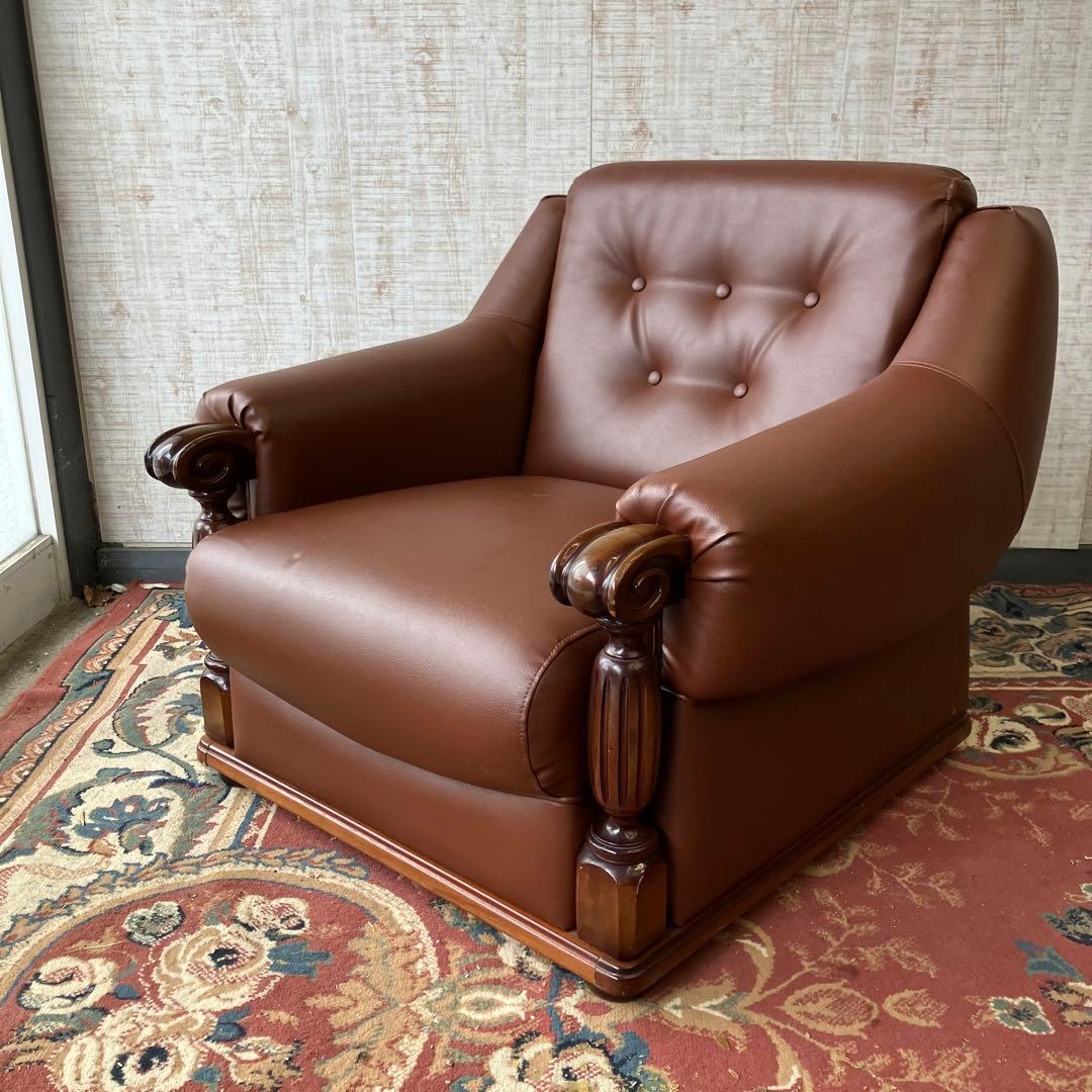 カリモク オールド ヴィンテージ 1人用 ソファ ソファー 昭和レトロ