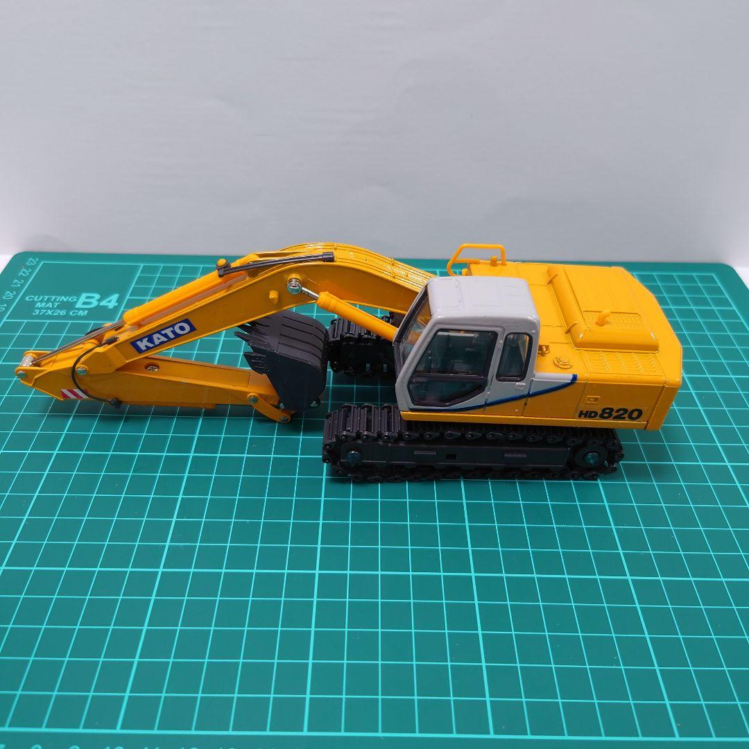 加藤　ショベルカー　建機　レトロ　ミニチュア　パワーショベル　Toy Car