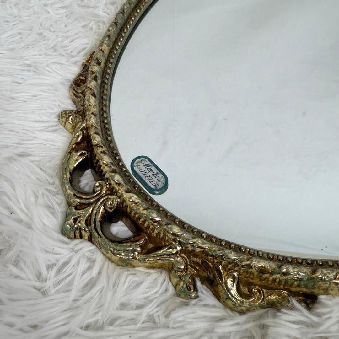 【アンティーク】 ウォールミラー 鏡 壁掛け インテリア　イタリア風　825-3