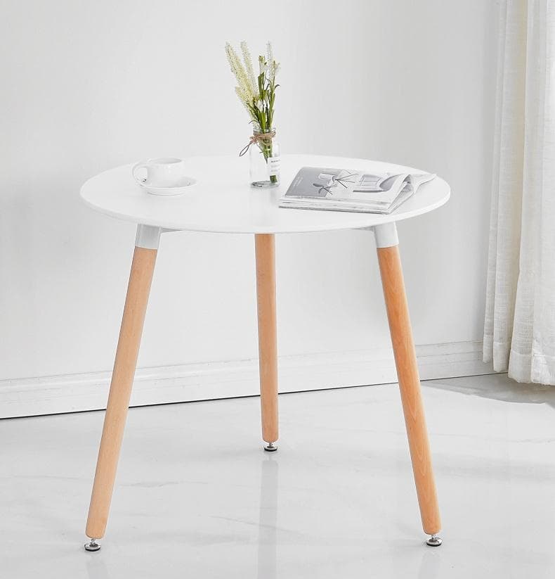 ダイニングチェアテーブル3点セット 円テーブル80cm チェア クッション