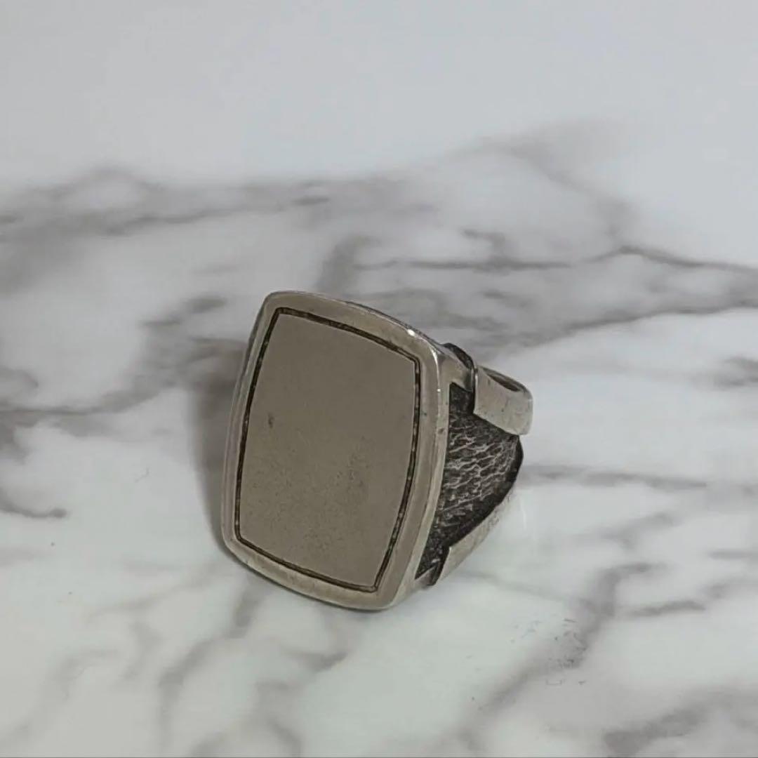 ボッテガ シルバー 925 アンティーク リング シグネット 印台 古着