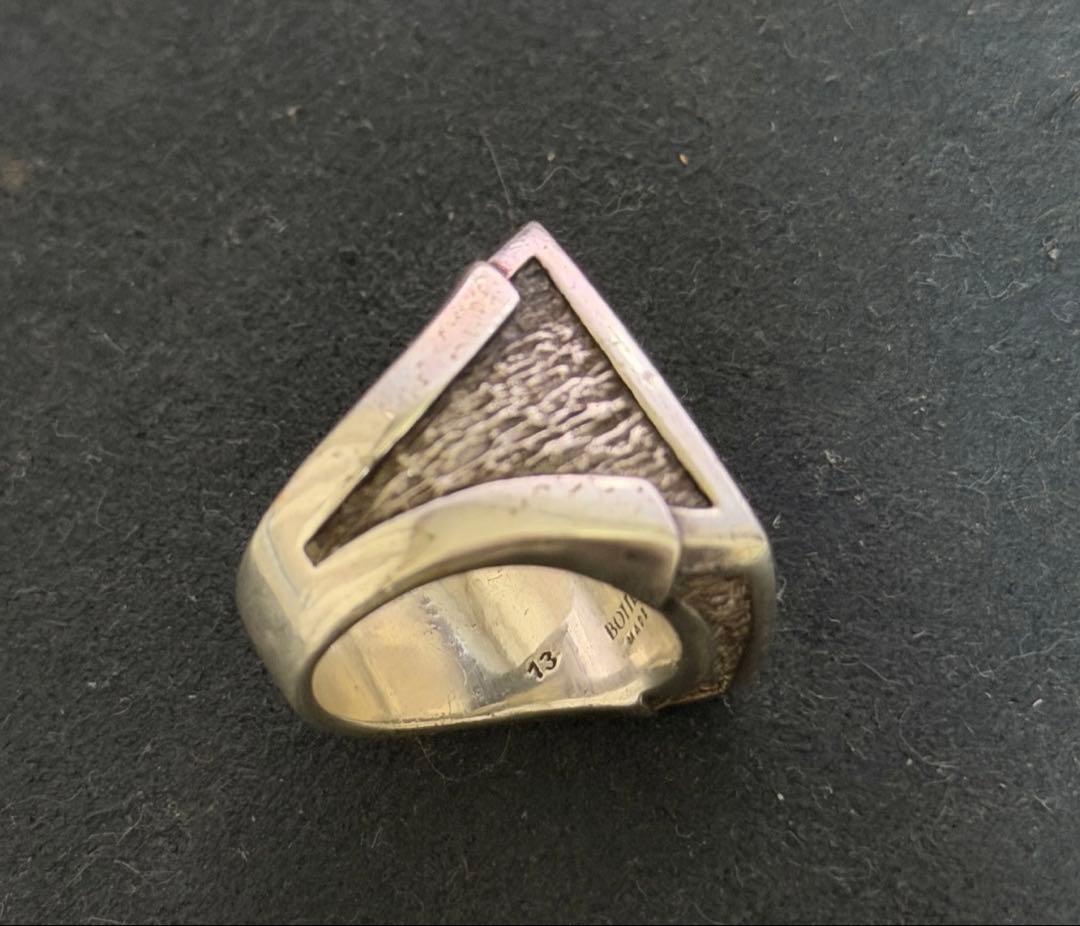 ボッテガ シルバー 925 アンティーク リング シグネット 印台 古着