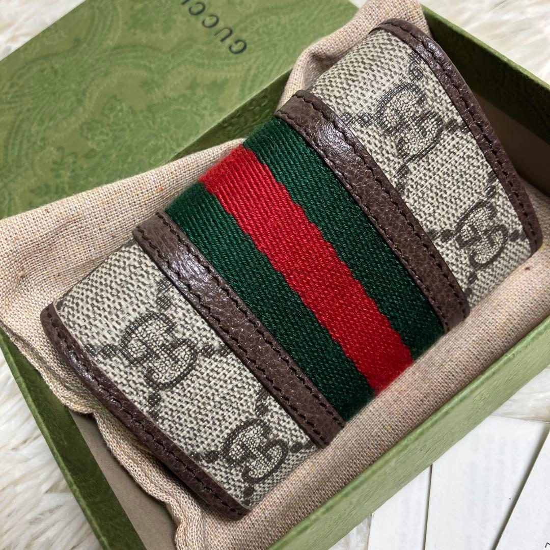【未使用】 GUCCI キーケース GGマーモント スプリーム 6連