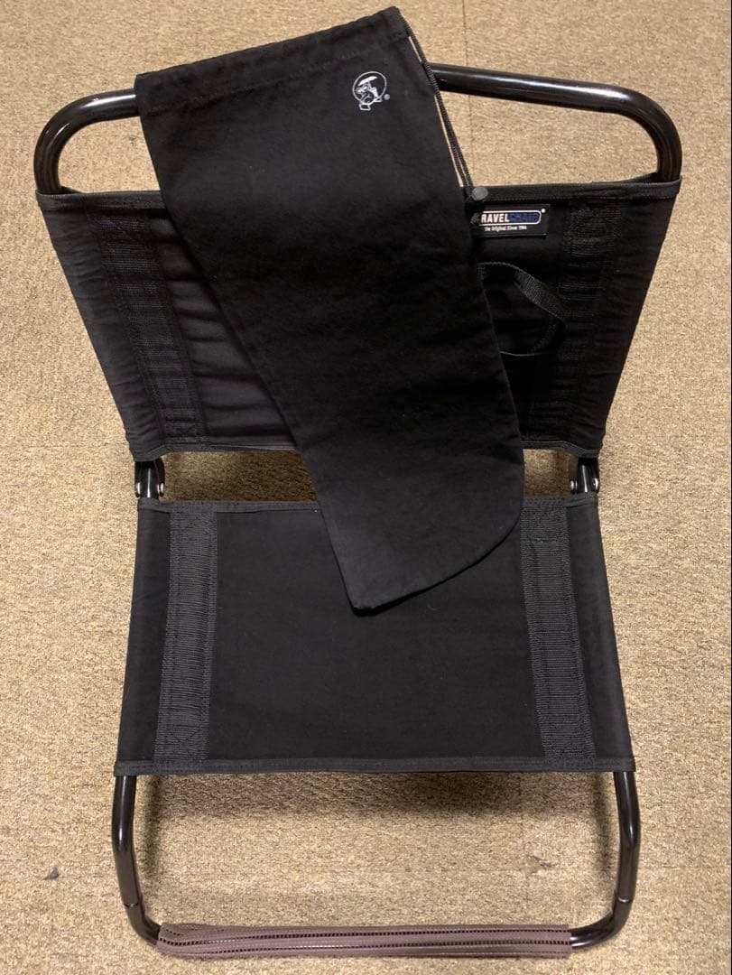 ［廃盤、美品］TRAVEL CHAIR アウトドア ローチェア 収納袋付き