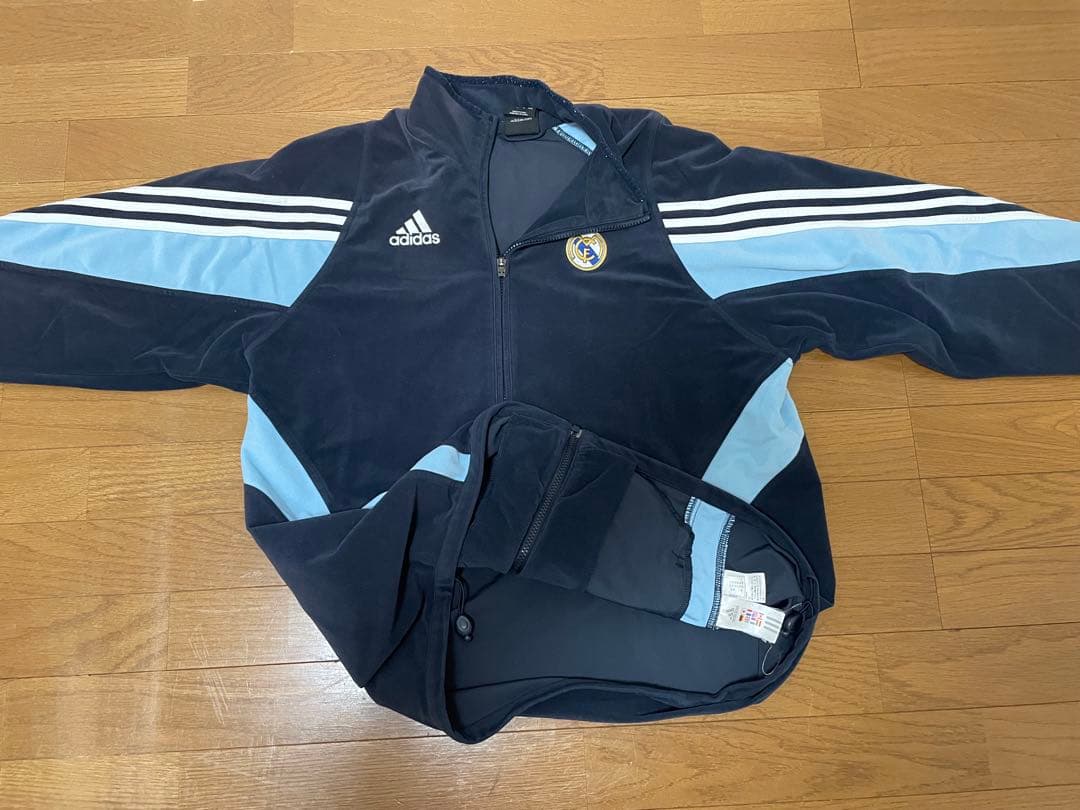い*り様 adidas レアルマドリード トラックスーツ上下セット Oサイズ