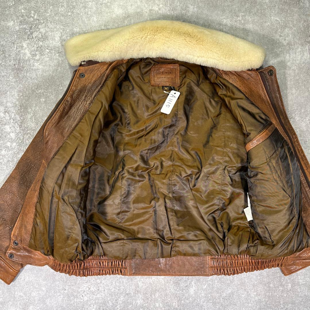 90s A-2 G-1 フライトレザージャケット　M 本革　YKK ヴィンテージ