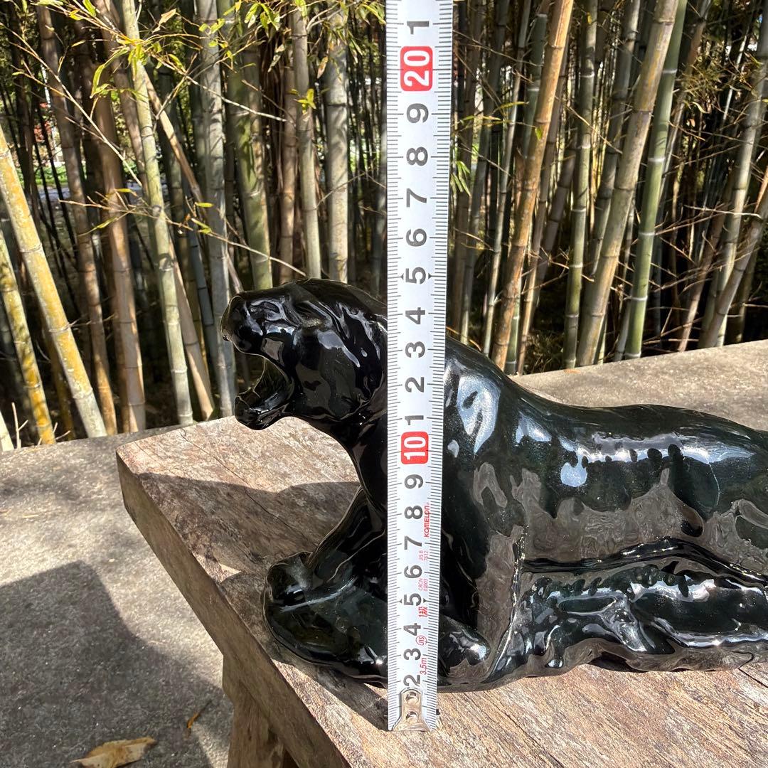 ブラックパンサー 陶器　置物　ミッドセンチュリー　ヴィンテージ　50-60s