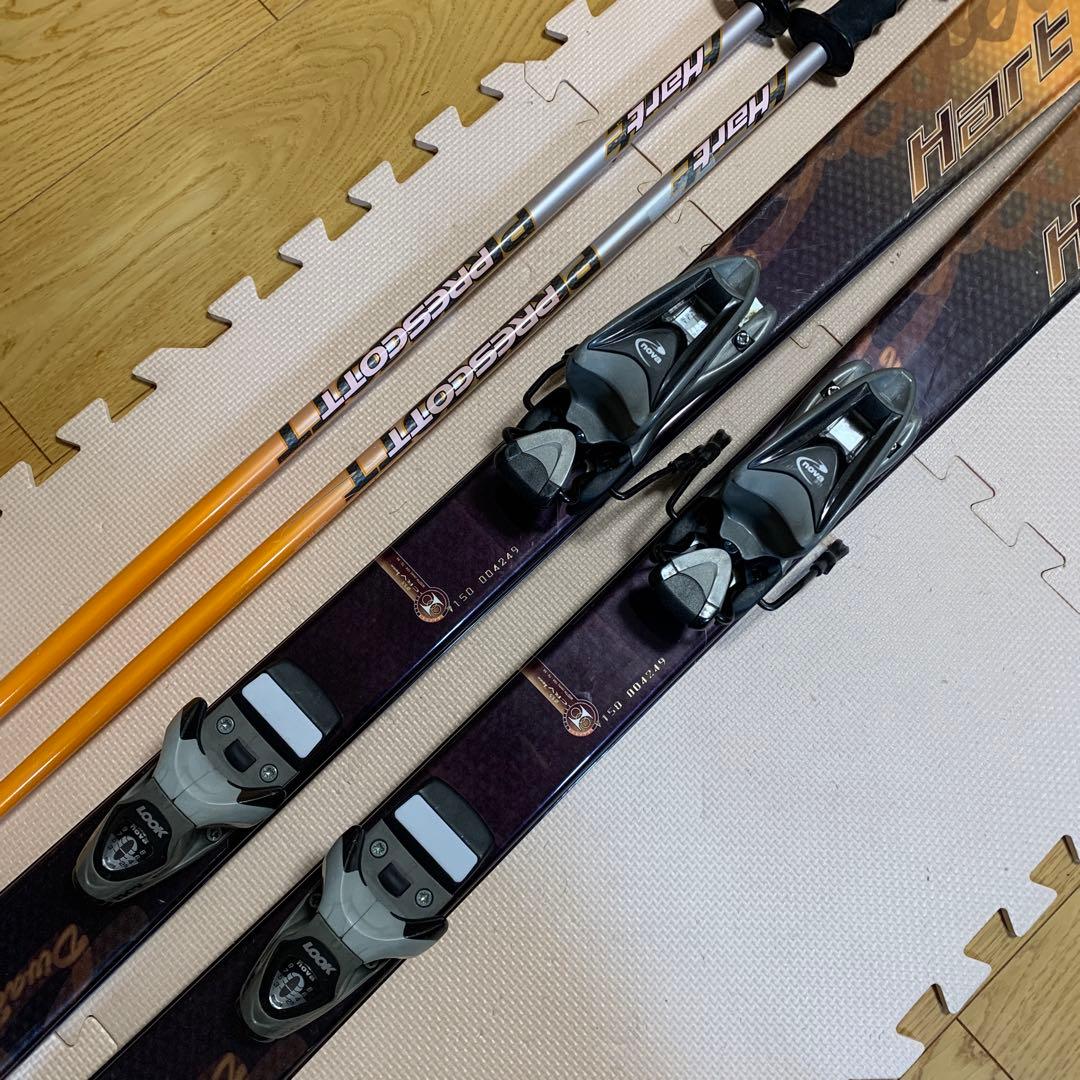 hart スキーセット ブーツ ストック 147センチ 23.5センチ