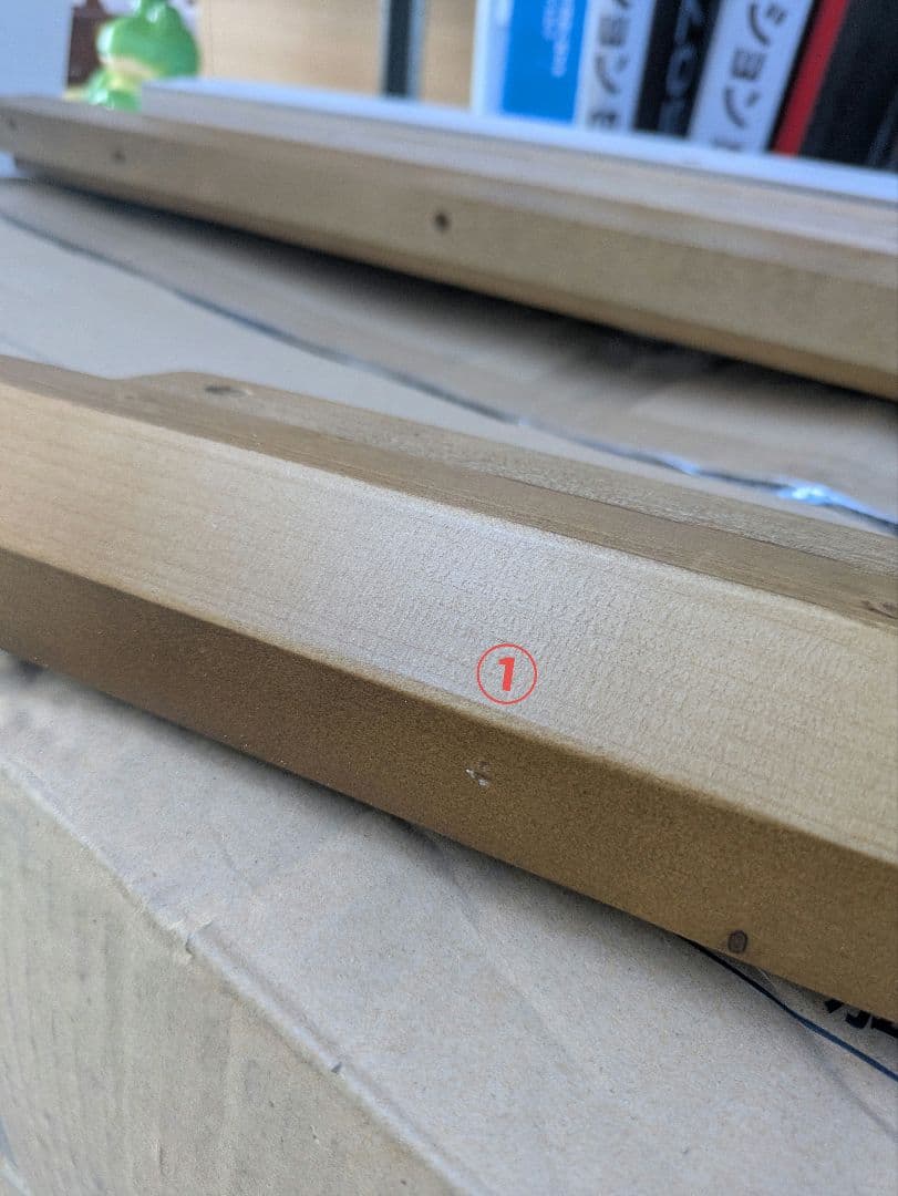 木製セミシングルベッドフレーム　LBR色