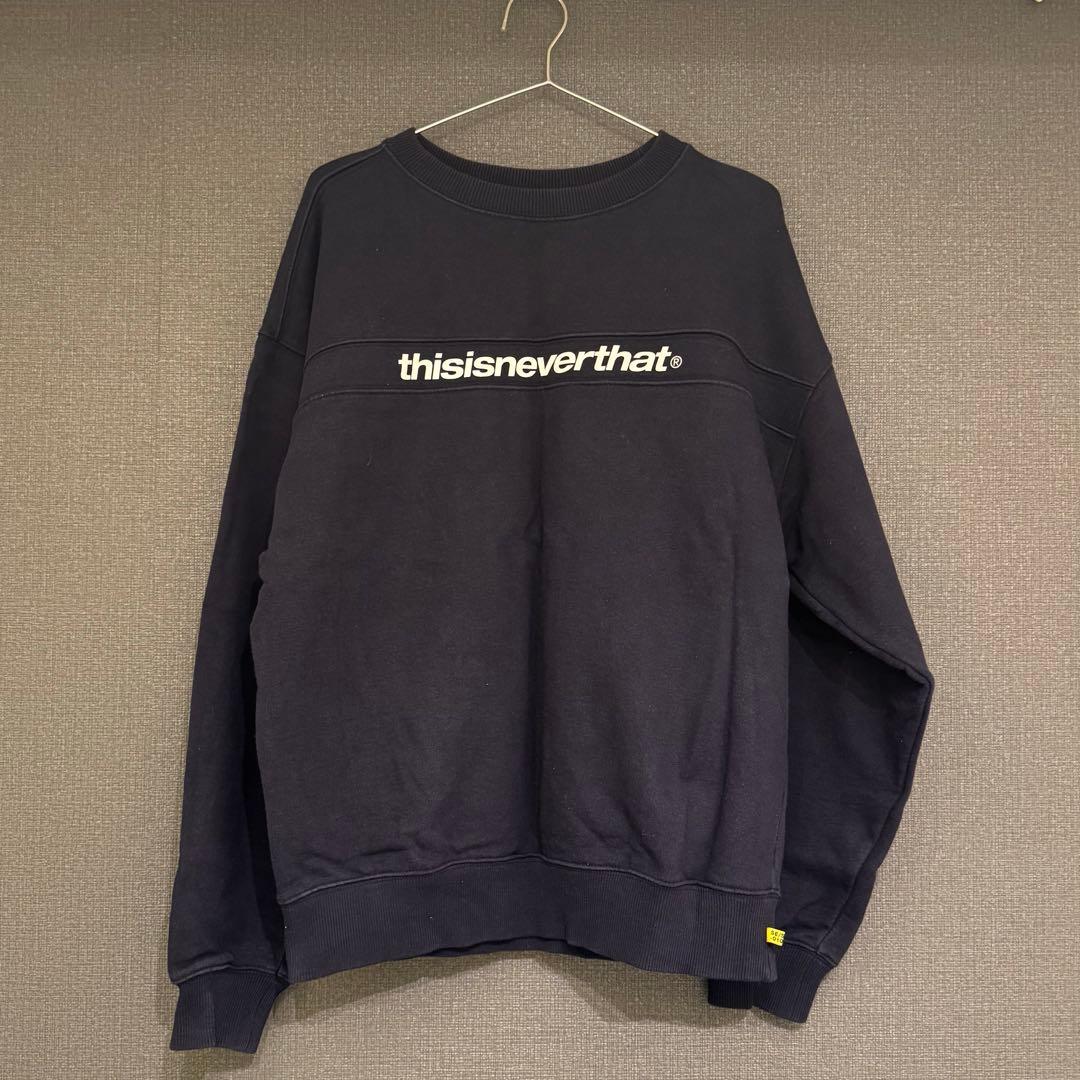 thisisneverthat トレーナー スウェット ネイビー ディスイズネバー