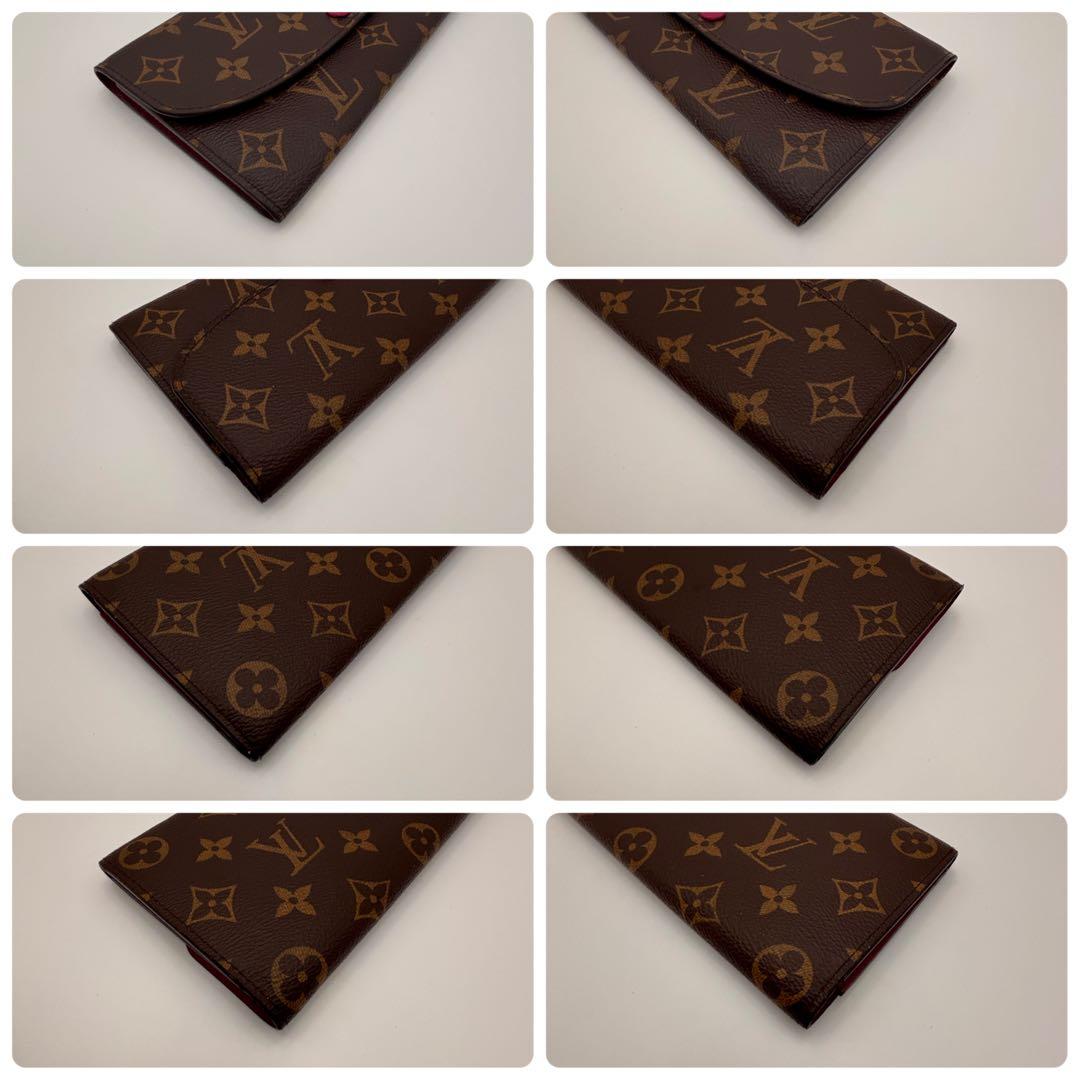 【美品】ルイヴィトン モノグラム ポルトフォイユ エミリー フューシャ長財布