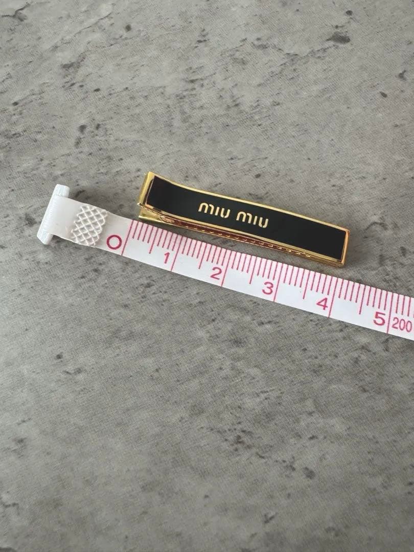 最終お値下げ MIUMIU ヘアピン ブラック×ゴールド