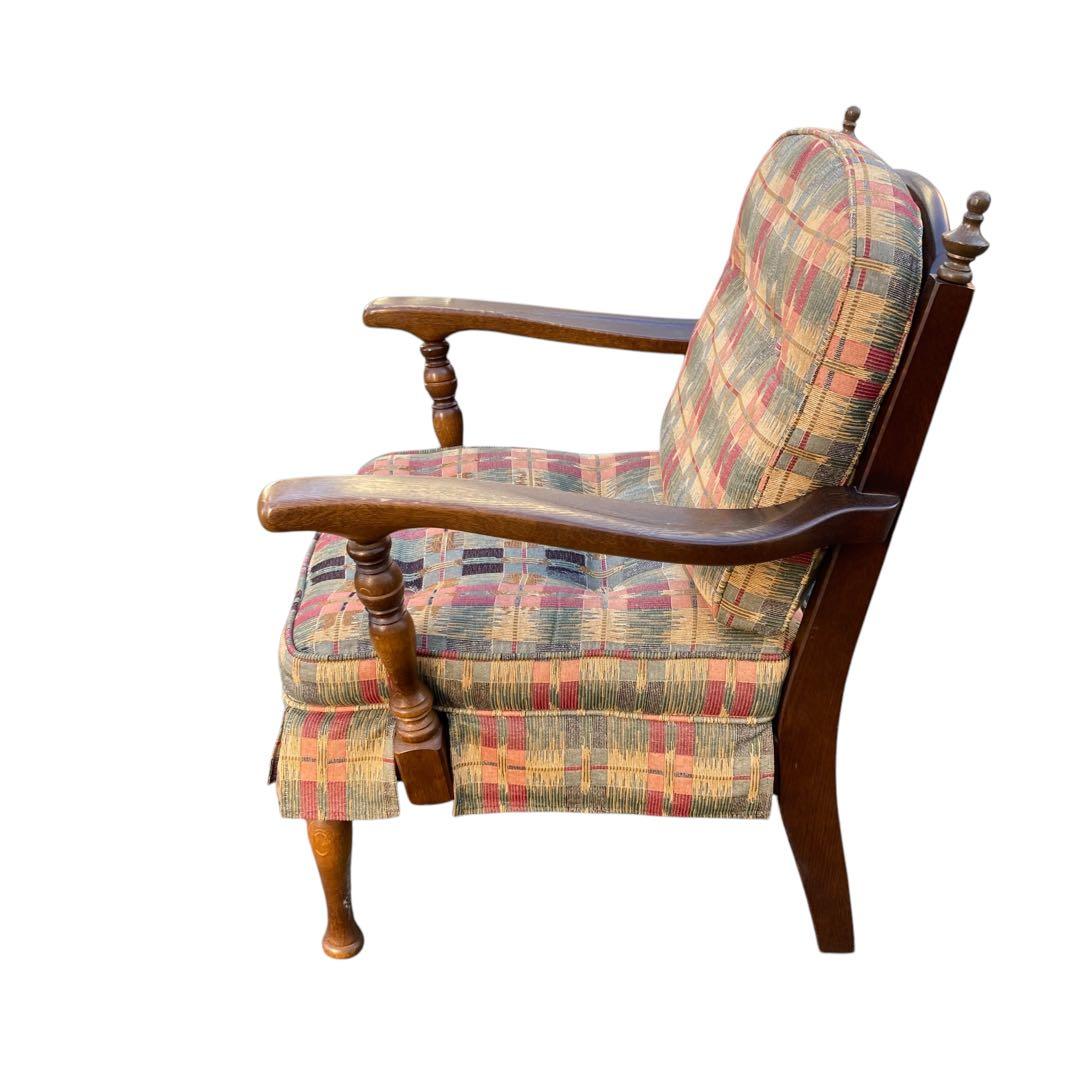 飛騨産業 キツツキ アンティーク シングルソファ　チェア　穂高　①