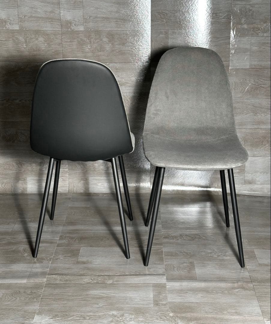 新品 ダイニングチェア 椅子 インテリア オシャレ グレー 4脚セット 送料込み