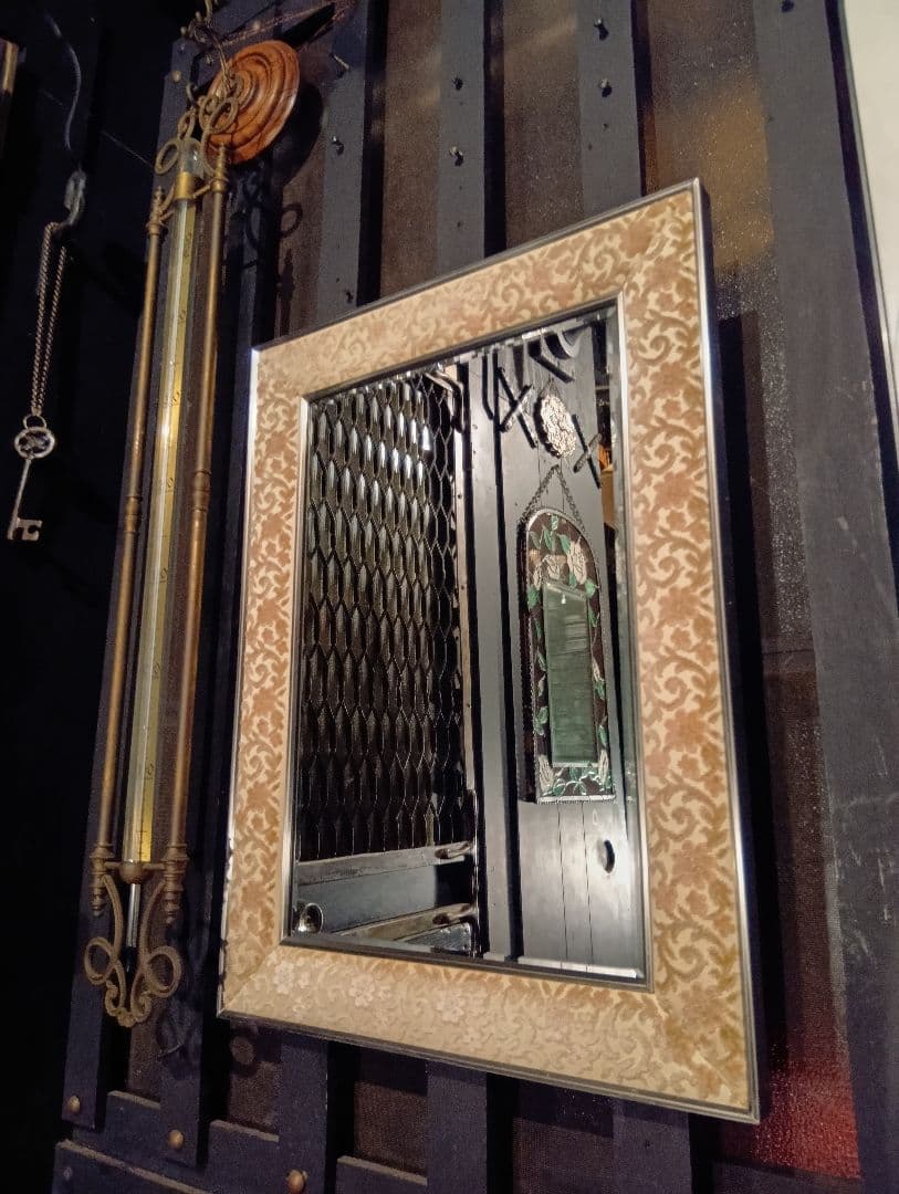 希少★資生堂 SHISEIDO 鏡 壁掛けミラー 昭和レトロ 花椿会 ノベルティ