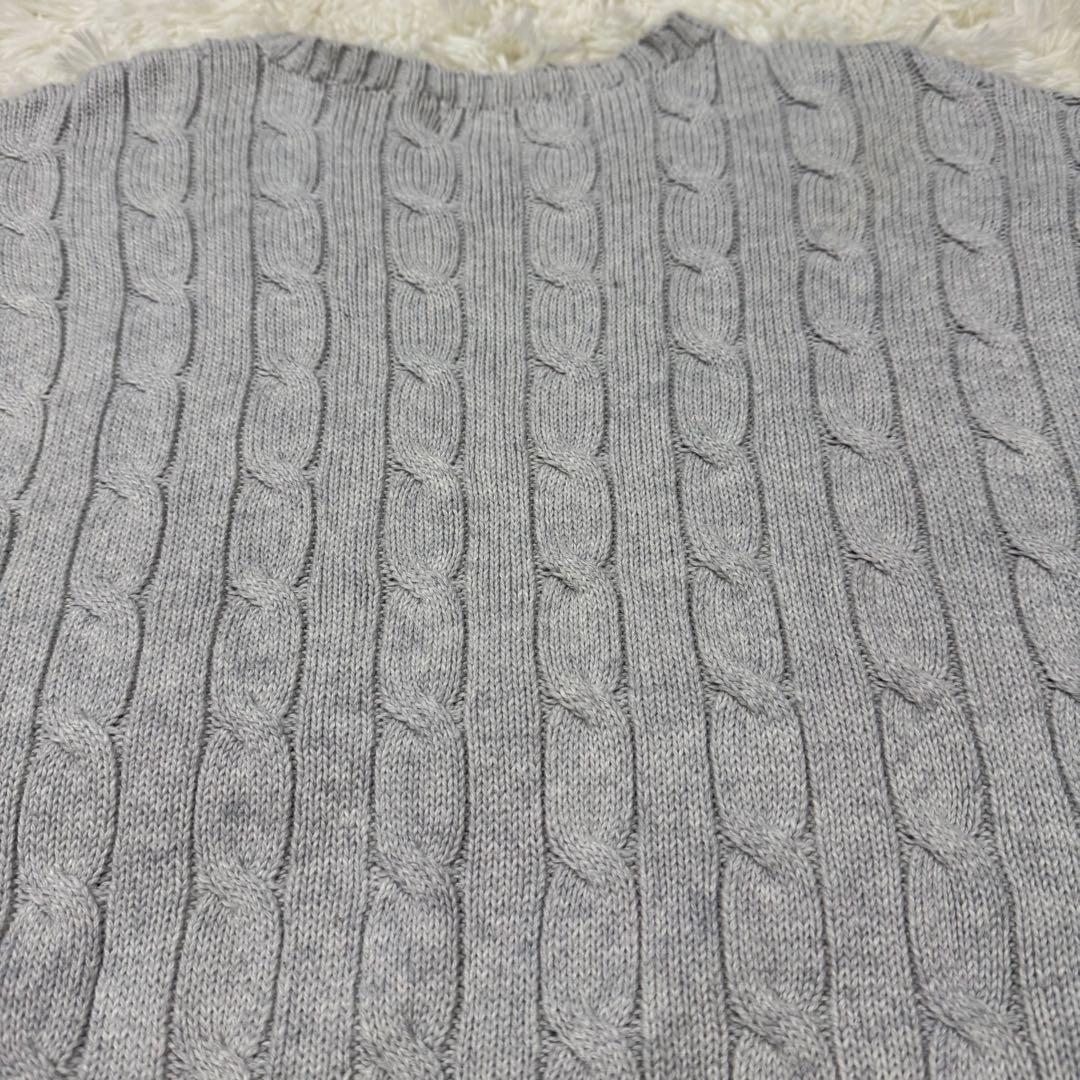 大きいサイズ✨ラルフローレン ケーブルニット コットンセーター グレー 極美品