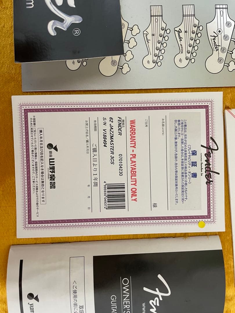 ギター Fender USA 62-Jazzmaster 3CS