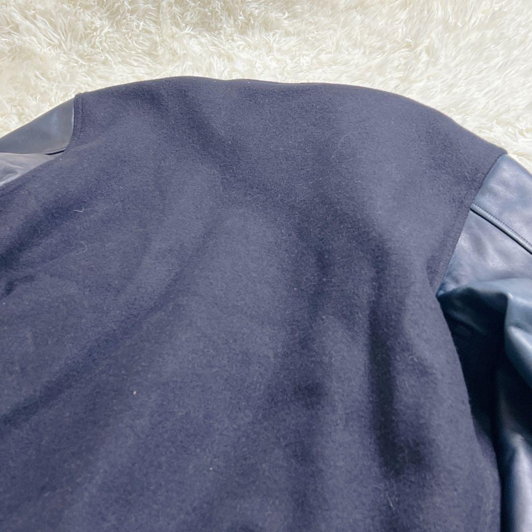 桃太郎ジーンズ レザースリーブ スタジャン XL 日本製 キルティング　異素材