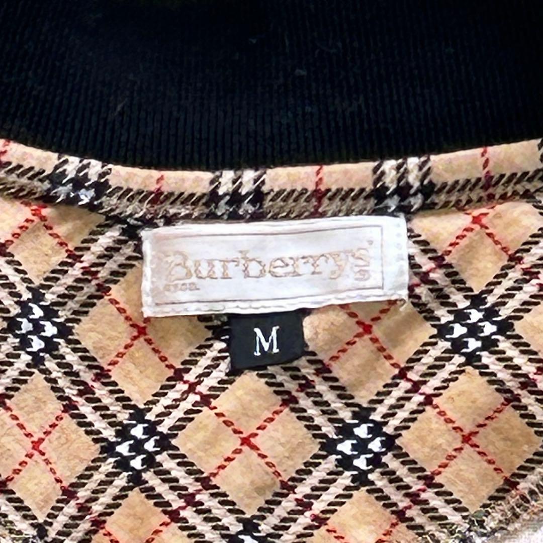 バーバリーズ ポロシャツ ノバチェック ホース刺繍 ヴィンテージ ベージュ M
