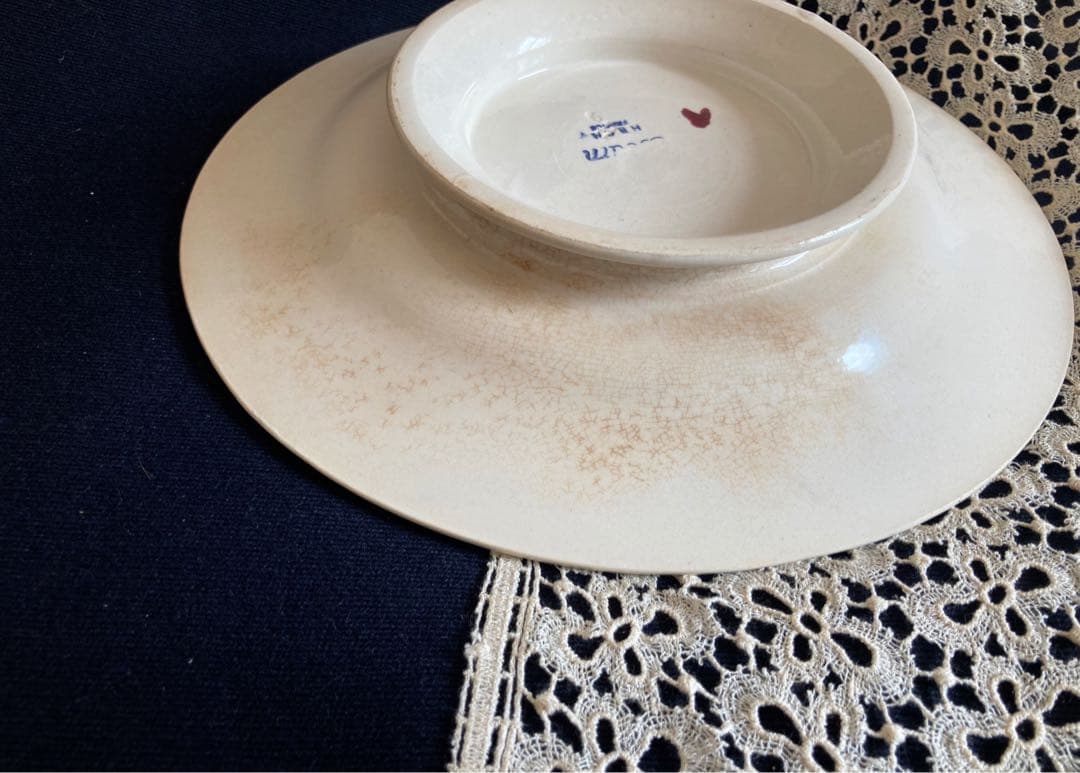 フランスアンティーク クレイユモントロー Béarn バスク柄 コンポティエ