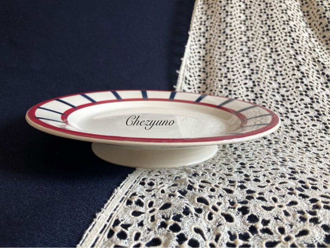 フランスアンティーク クレイユモントロー Béarn バスク柄 コンポティエ