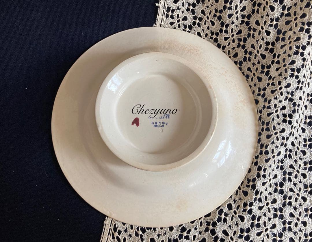 フランスアンティーク クレイユモントロー Béarn バスク柄 コンポティエ